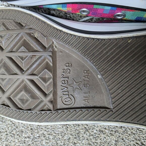 Converse All Star Low Top Pixels Sneakers Womens 8 Classic Colorful Abstract - Picture 12 of 15